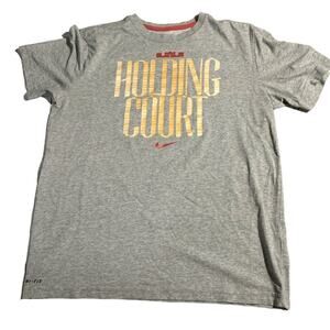 Nike Lebron James Holding Court T-Shirt Men’s Size Large Gray Dri Fit